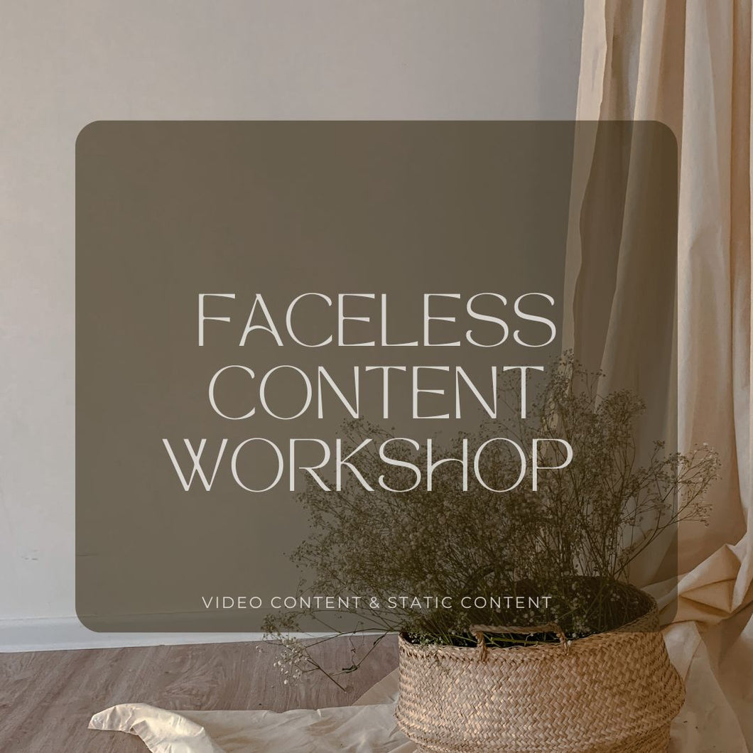 Faceless Content Workshop Replay