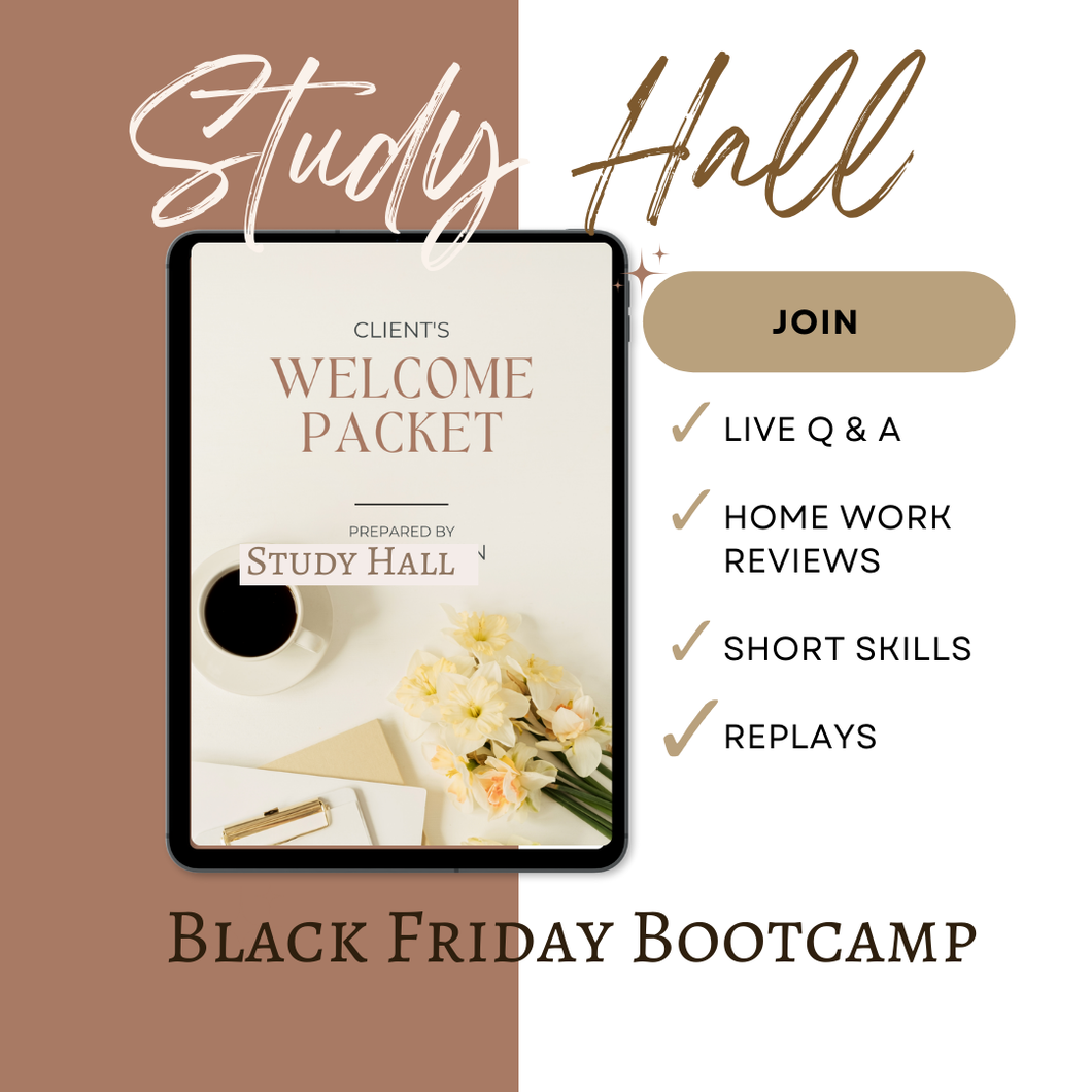 Black Friday Boot Camp Study Hall (This Is ONLY For those who purchases Boot Camp)